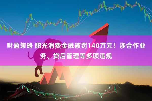 财盈策略 阳光消费金融被罚140万元！涉合作业务、贷后管理等多项违规